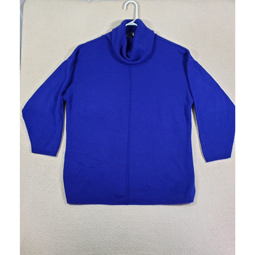 Vintage 1045 Park Sweater Womens XL Blue Acrylic Long Sleeve Cowl Neck Pullover
